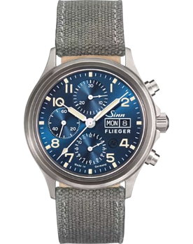 358.064 Sinn 358 Sa Pilot B E canvas läder grått
