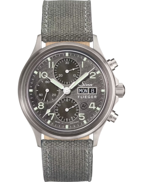 358.065 Sinn 358 Sa Pilot DS canvas läder grått