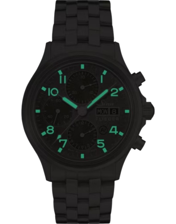 358.065 Sinn 358 Sa Pilot DS canvas läder grått