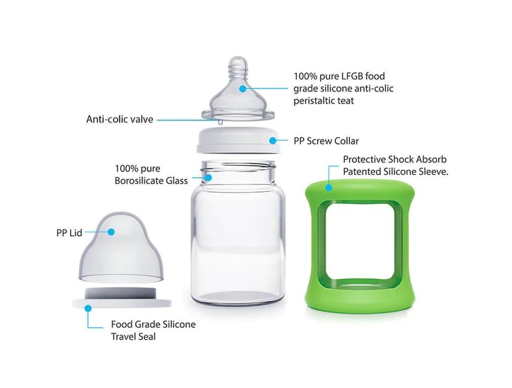 Cherub Baby Nappflaska Glas Wideneck 150ml 2pack - 4