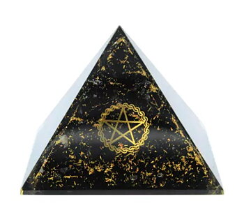 Orgonite Pyramid - Svart Turmalin med Pentagram