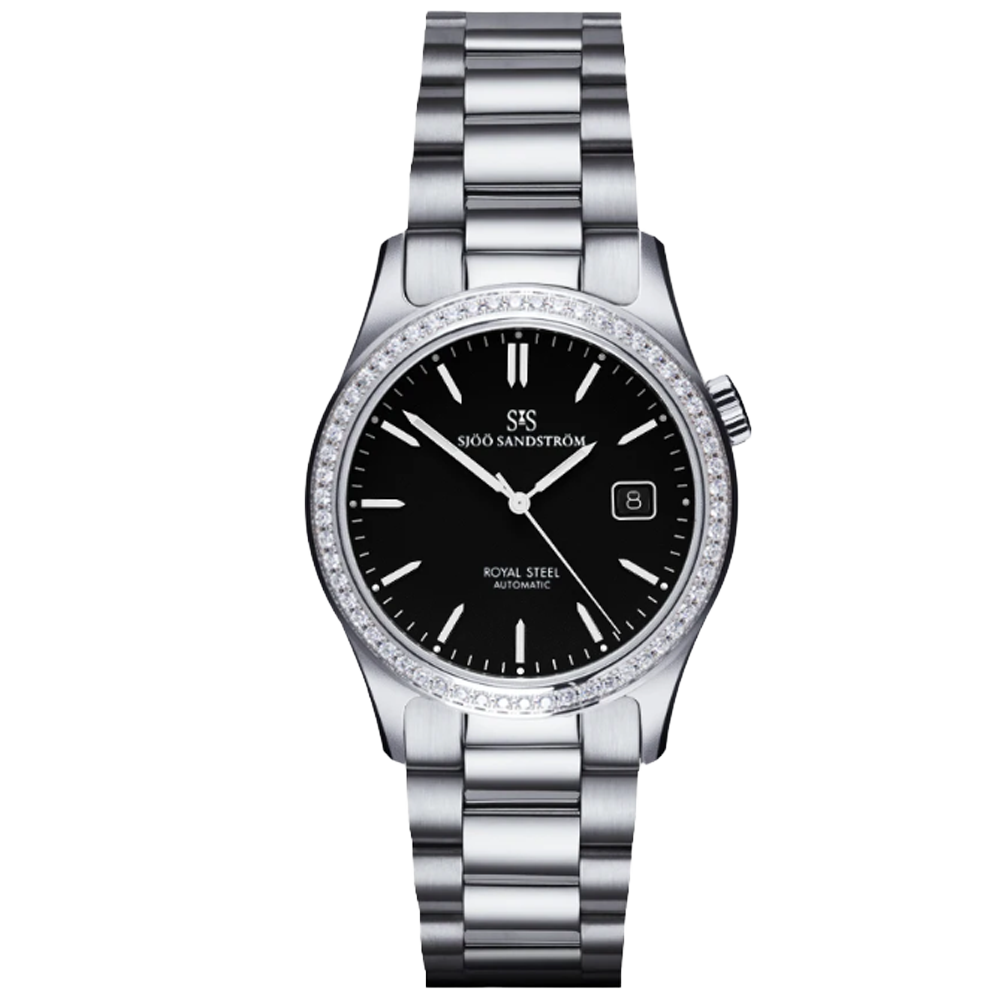 020883 Sjöö Sandström Royal Steel Classic 36 svart diamantkrans