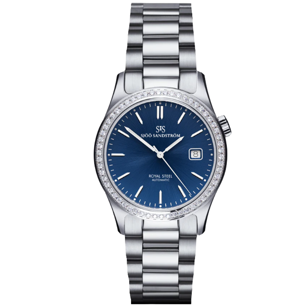 020920 Sjöö Sandström Royal Steel Classic 36 blå diamantkrans