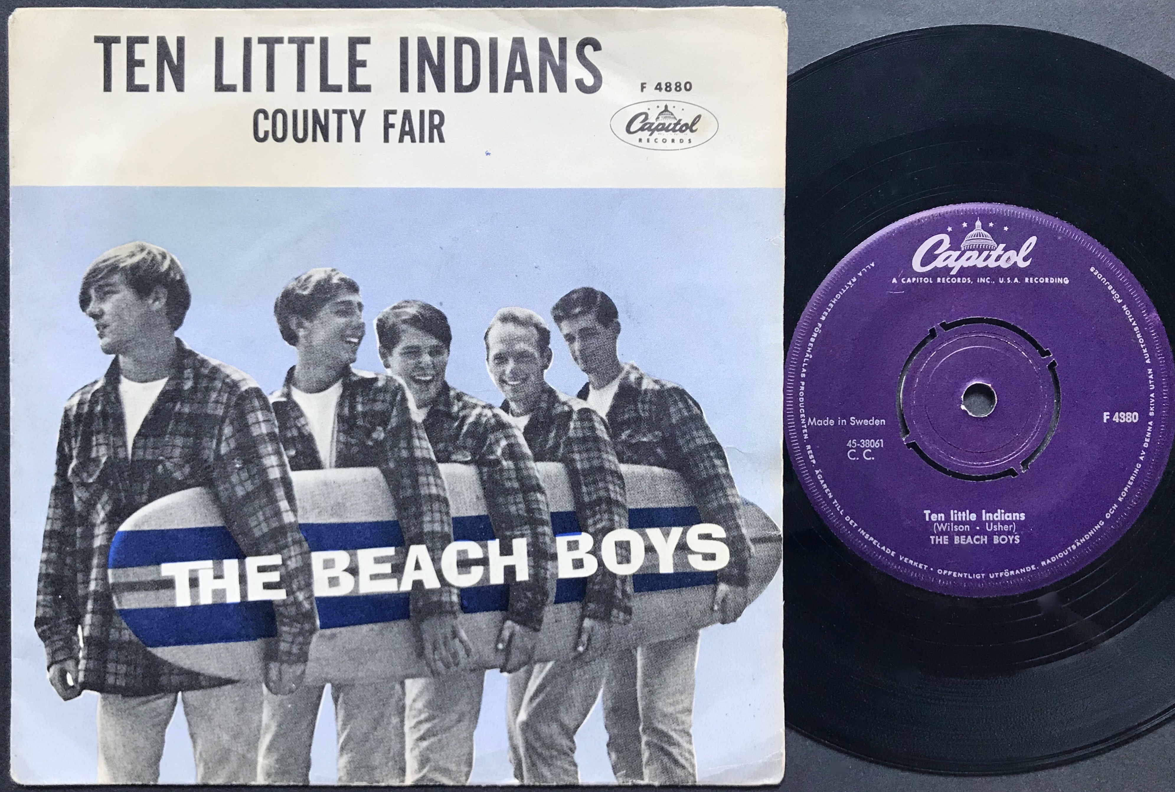BEACH BOYS - Ten little indians Swe PS 1962