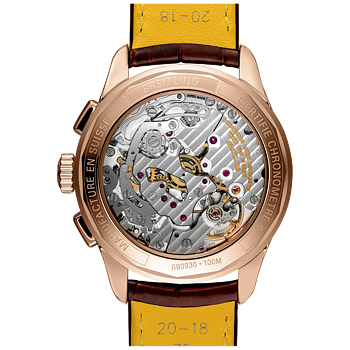 Breitling RB0930371G1P1 Premier B09 Chronograph 42 18k rött guld baksida