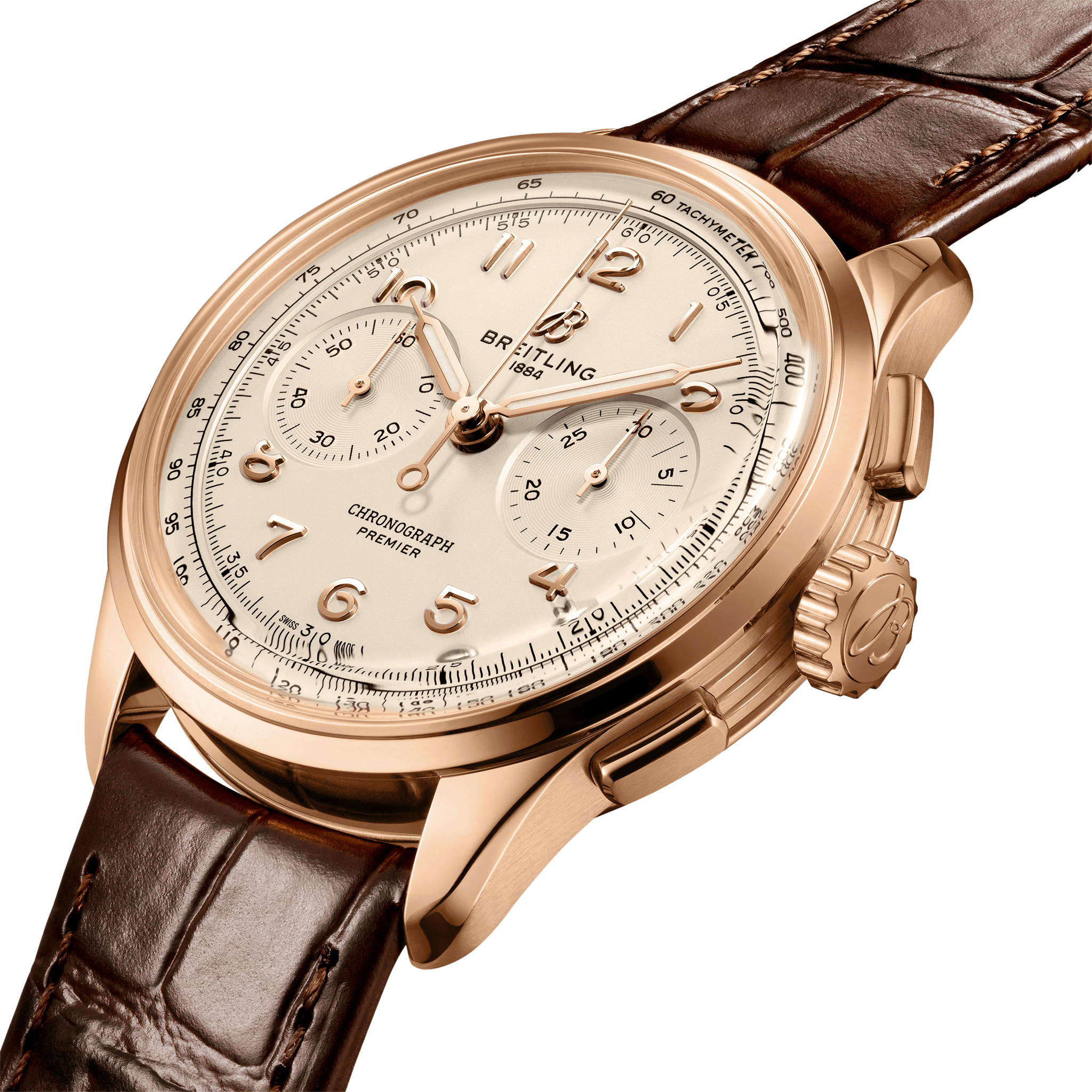 Breitling RB0930371G1P1 Breitling Premier B09 Chronograph 40 18k roséguld profil