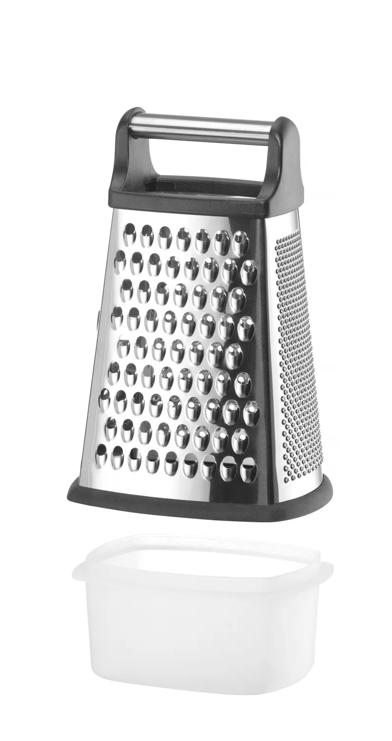 4-sided grater with container - 4