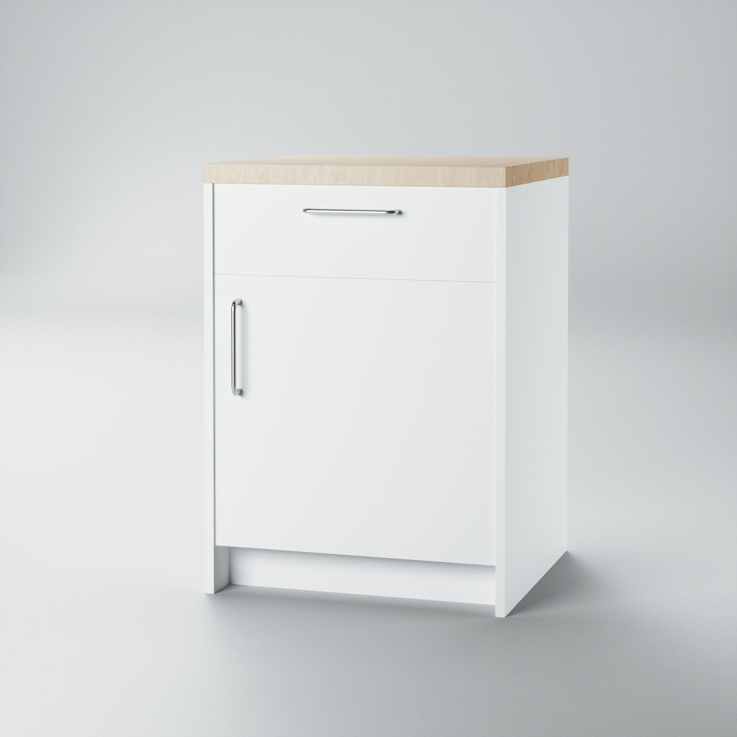 Backoffice-skab med 1 låge og 1 skuffe, H900 B600 D600