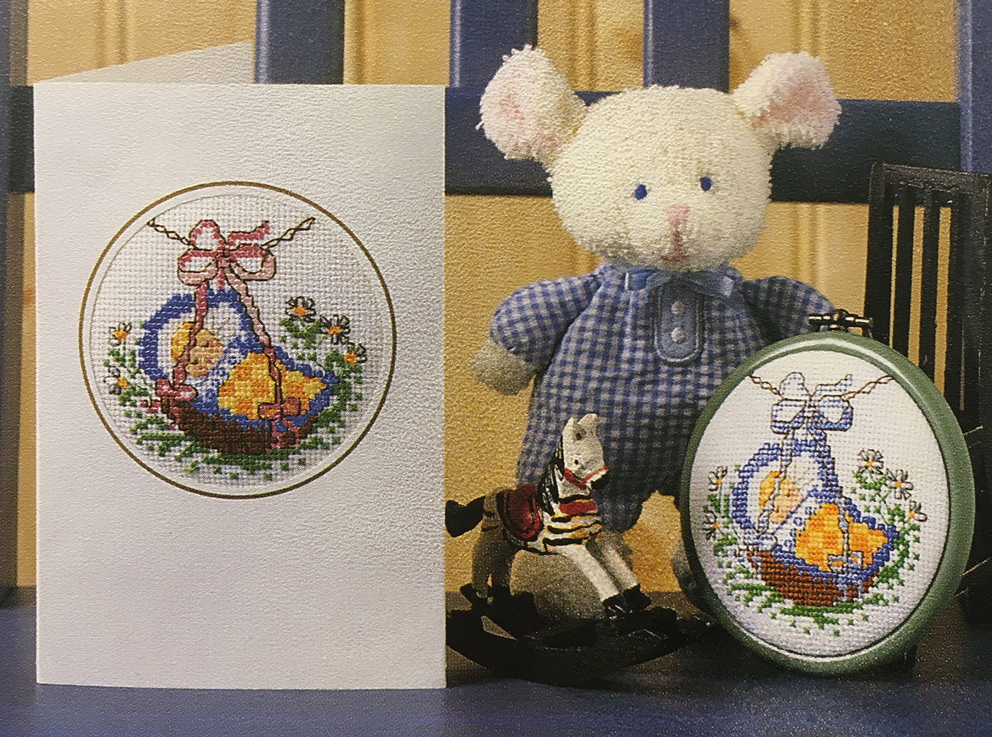 Rosa babykorgtavla