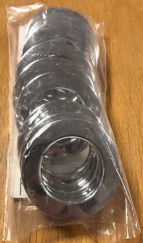 Öljetter för tunnare tyger Glansig Silver
