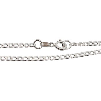 Sterling Silver Gourmette chain necklace est 2.60mm 70cm