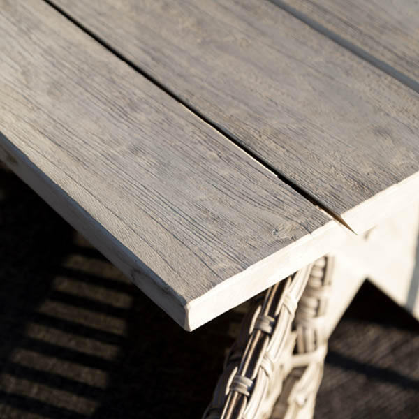 Cross  matbord Charcoal i teak 160x90 cm – Artwood - 5