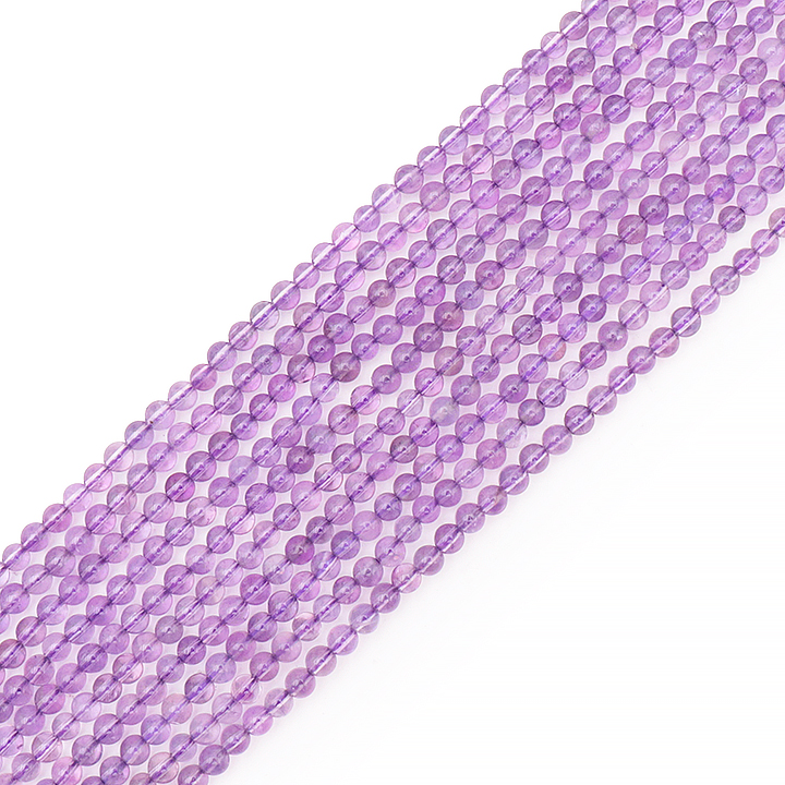 Amethyst round Semiprecious-gemstone 4mm