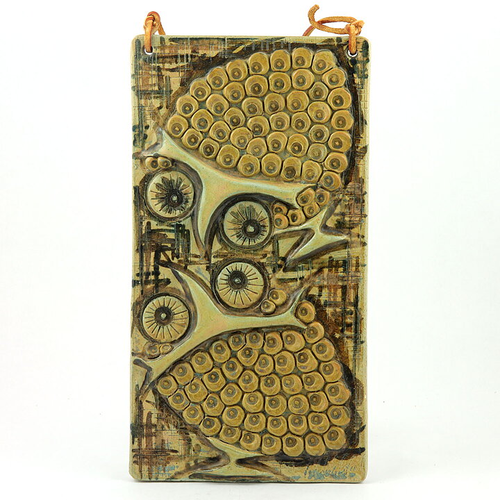 Ulla  Winblad (1960s) Charming Owls Wall Plaque 30 cm