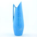Carl-Harry Stålhane (Sagittaria 1950s) Blue Vase with Flower Relief 29 cm