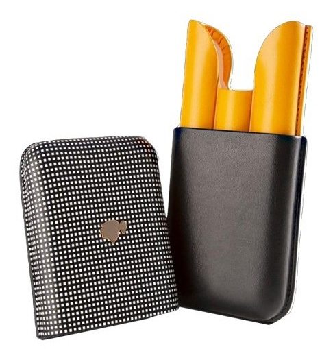 Cigarrfodral i äkta läder 3 cigarrer - Cohiba - 2