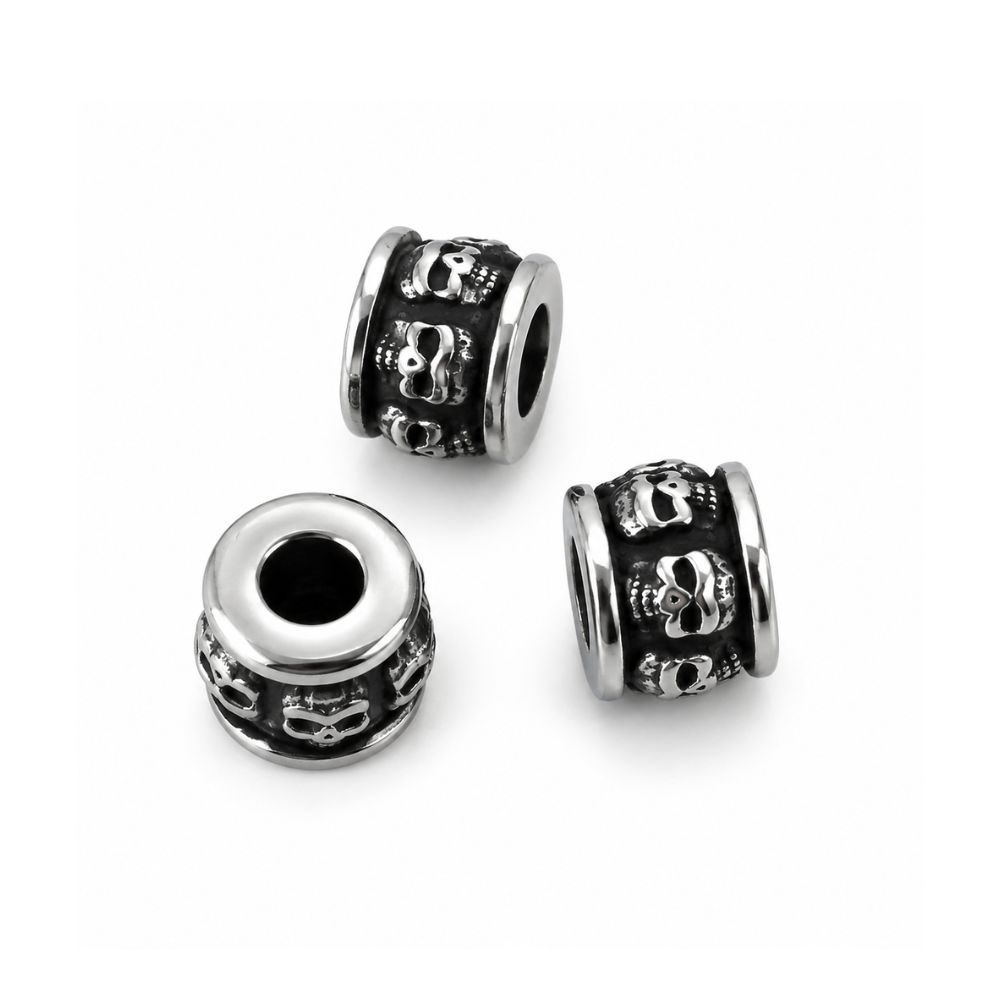 Döskalle spacer 12 mm rostfritt stål 3 st - 2
