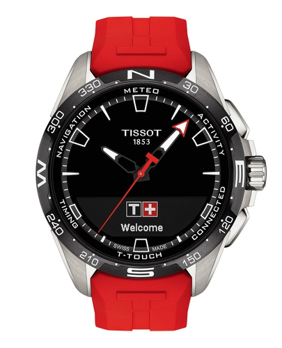 Tissot T121.420.47.051.01 Tissot T-Touch Connect Solar 47 rött gummmiband