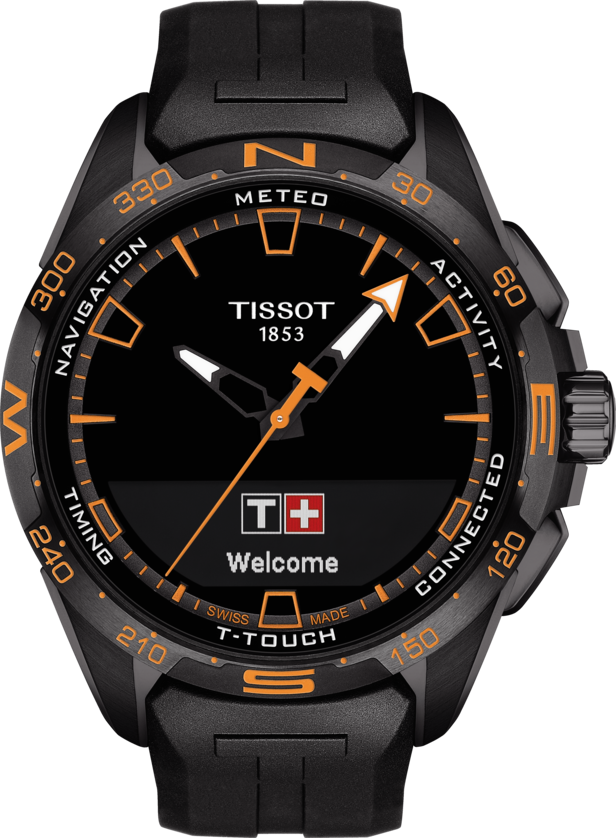 Tissot T121.420.47.051.04 Tissot T-Touch Connect Solar 47 svart PVD orange
