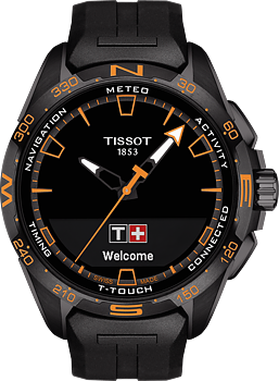 Tissot T121.420.47.051.04 Tissot T-Touch Connect Solar 47 svart PVD orange