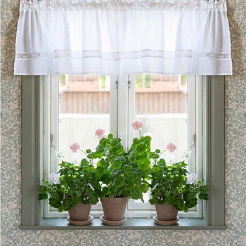 Gardinkappa Kappa vitt infälld spets shabby chic lantlig stil Gårdsromantik