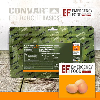 Convar Emergency Food | Nödmat äggpulver | Frystorkad mat | 270g