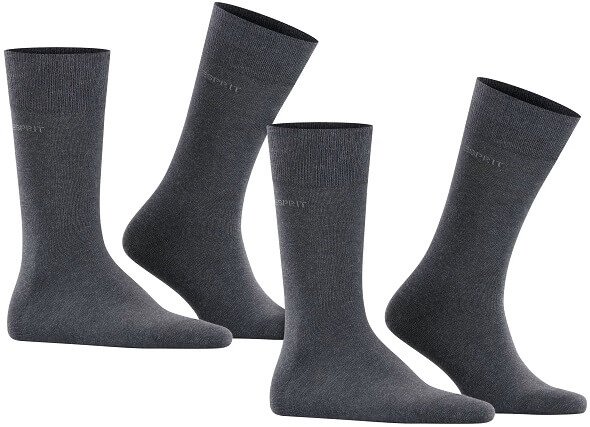 2-Pack Esprit Basic Uni Grå, Herr