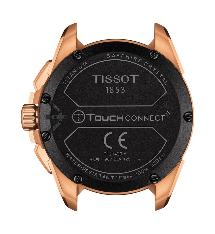 Tissot T121.420.47.051.02 Tissot T-Touch Connect Solar 47 guld bakboett