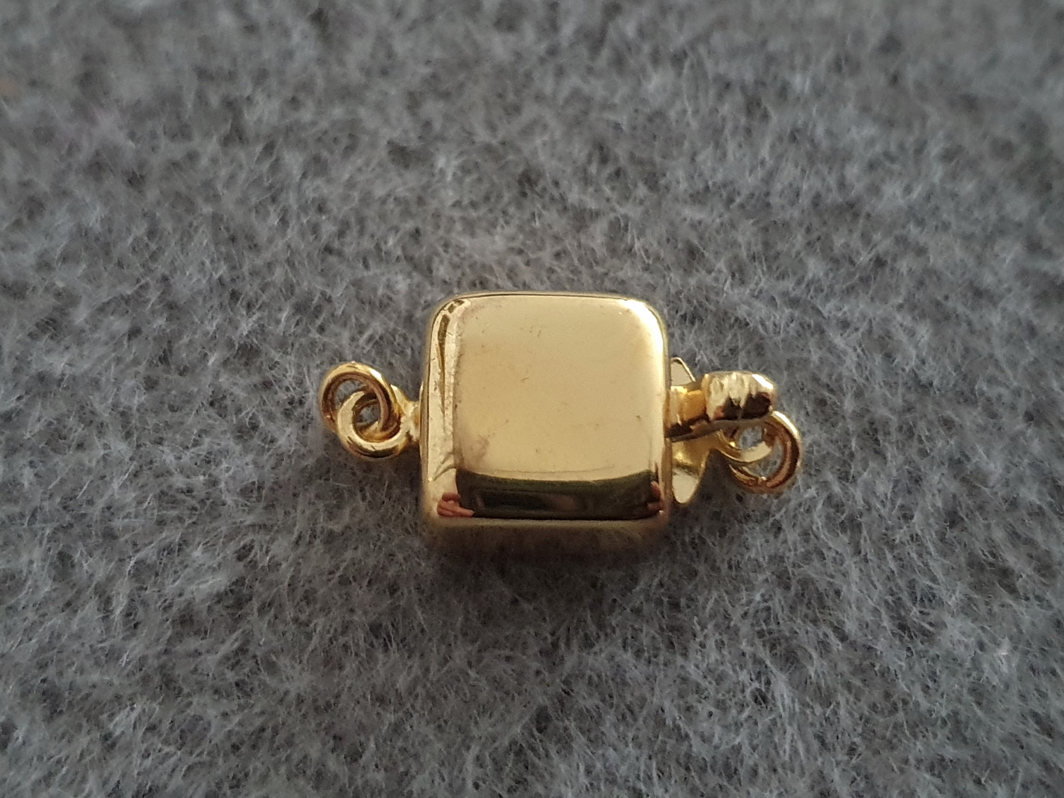Collierlås kvadrat ca. 8x8mm fg 925-silver - 2