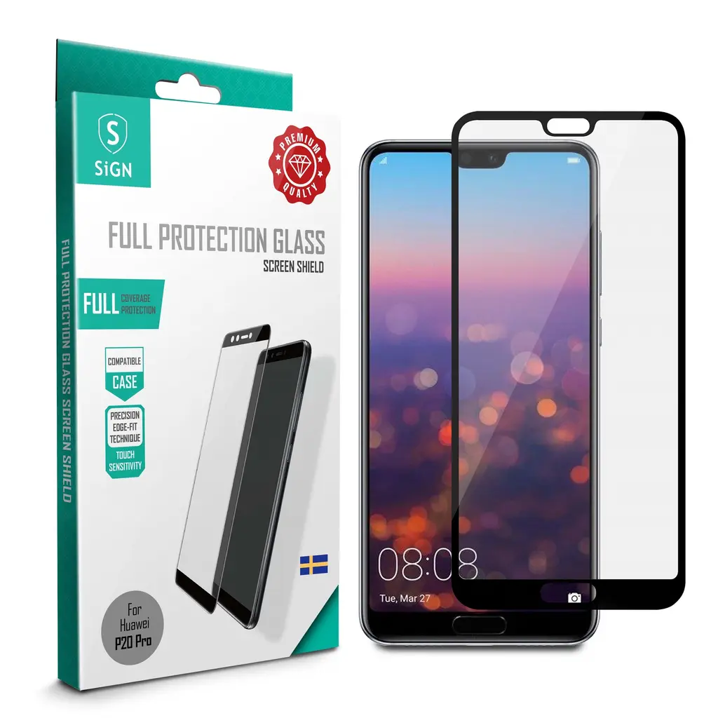 Sign Skärmskydd i Härdat Glas Till Huawei P20 Pro