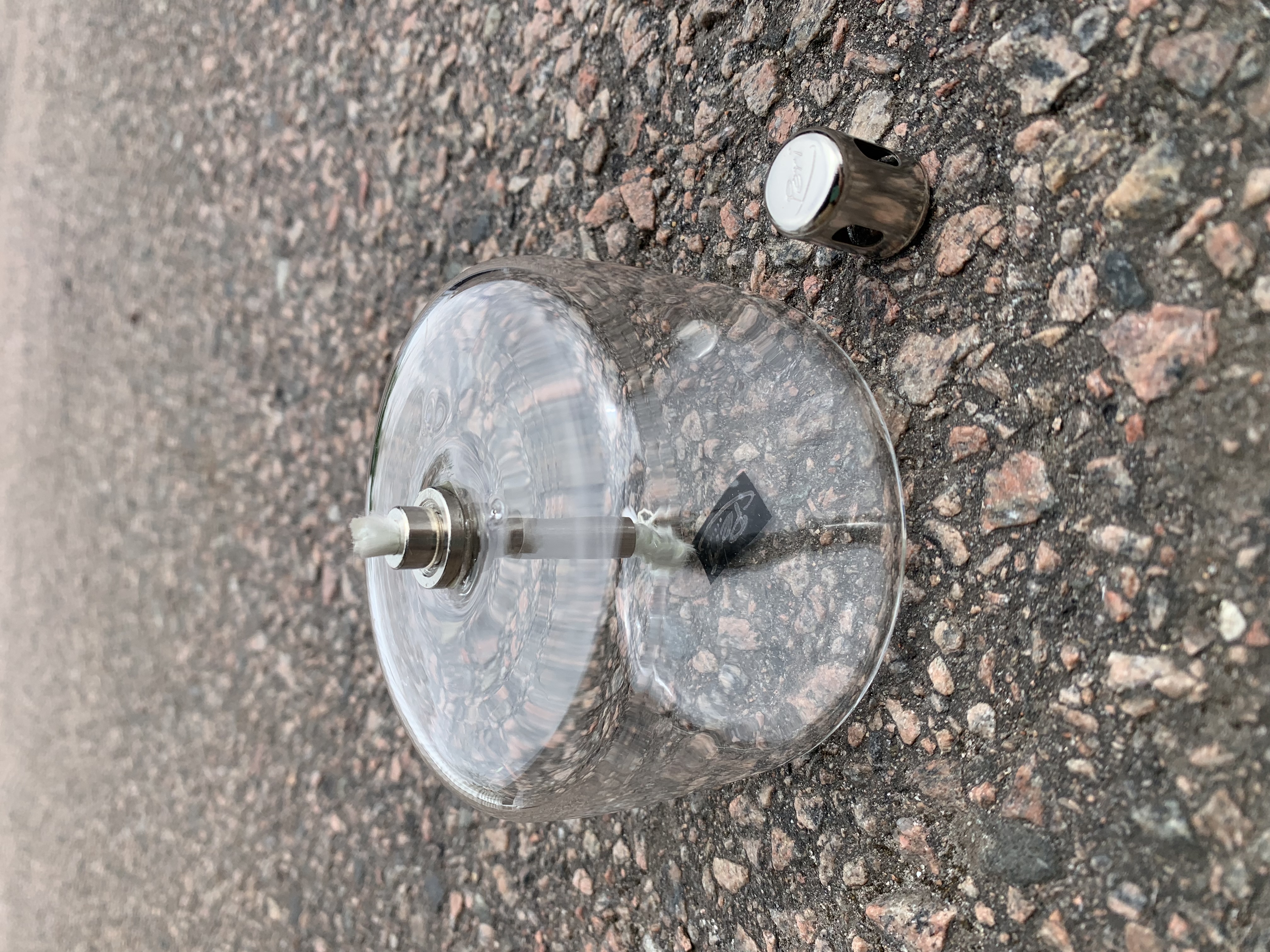 Oljelampa glas cylinder liten 5,5 cm