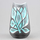 Mari Simmulson (Solblomma 1961) Brown Vase with Pastel Sunflower 17 cm