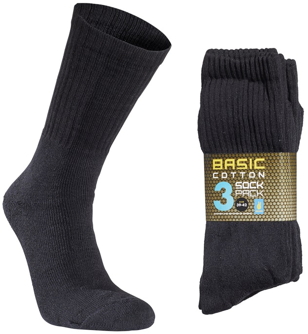 5-Pack Seger Basic Cotton Socks Svart