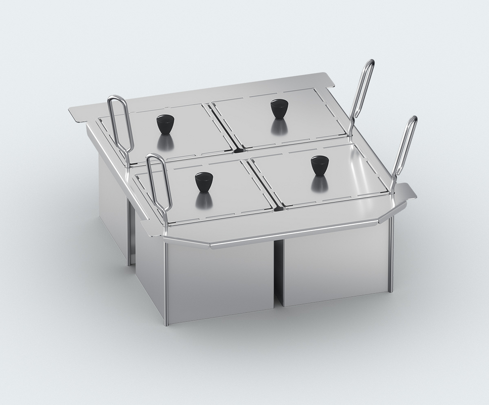 Set med 4 operforerade portionskorgar - Modell 2-XS