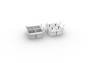Komplett set med portionskorgar  - Modell 2-XS