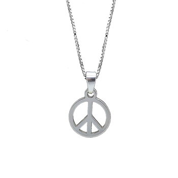 Hängsmycke Peace 10x16mm i äkta silver