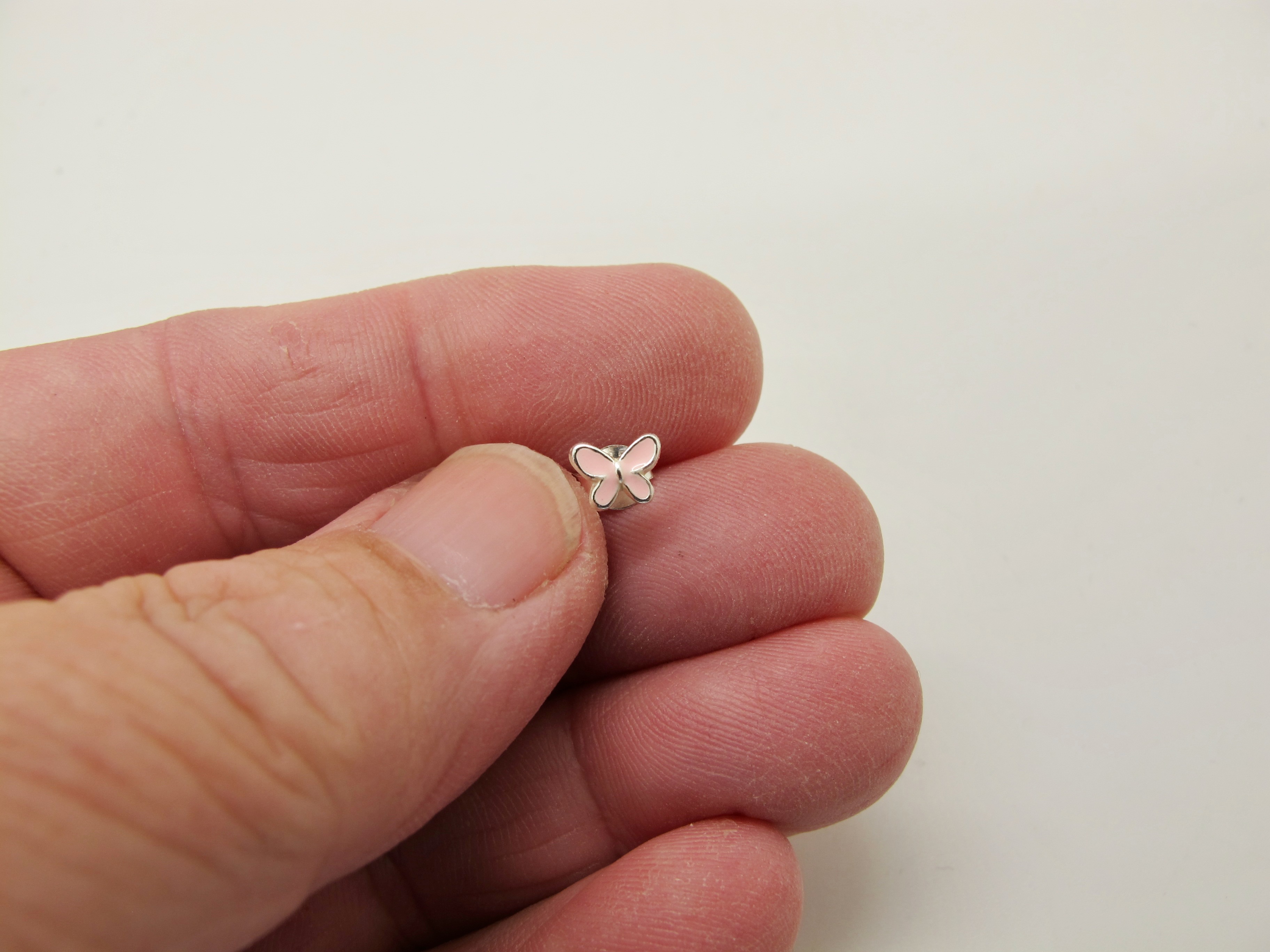 Örhänge Rosa Fjäril i äkta silver - 3