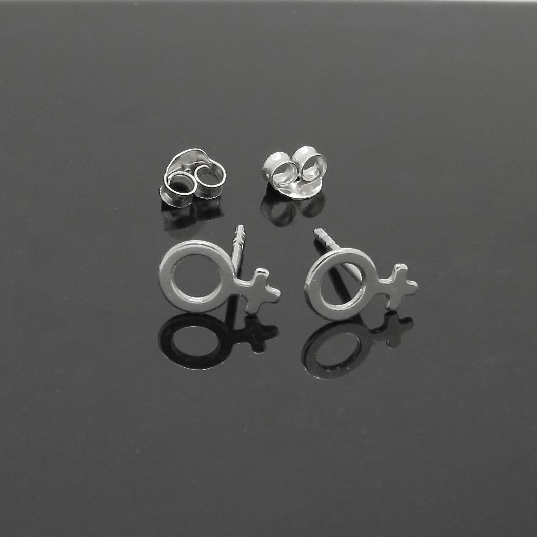 Örhänge med stift - Kvinnosymbol