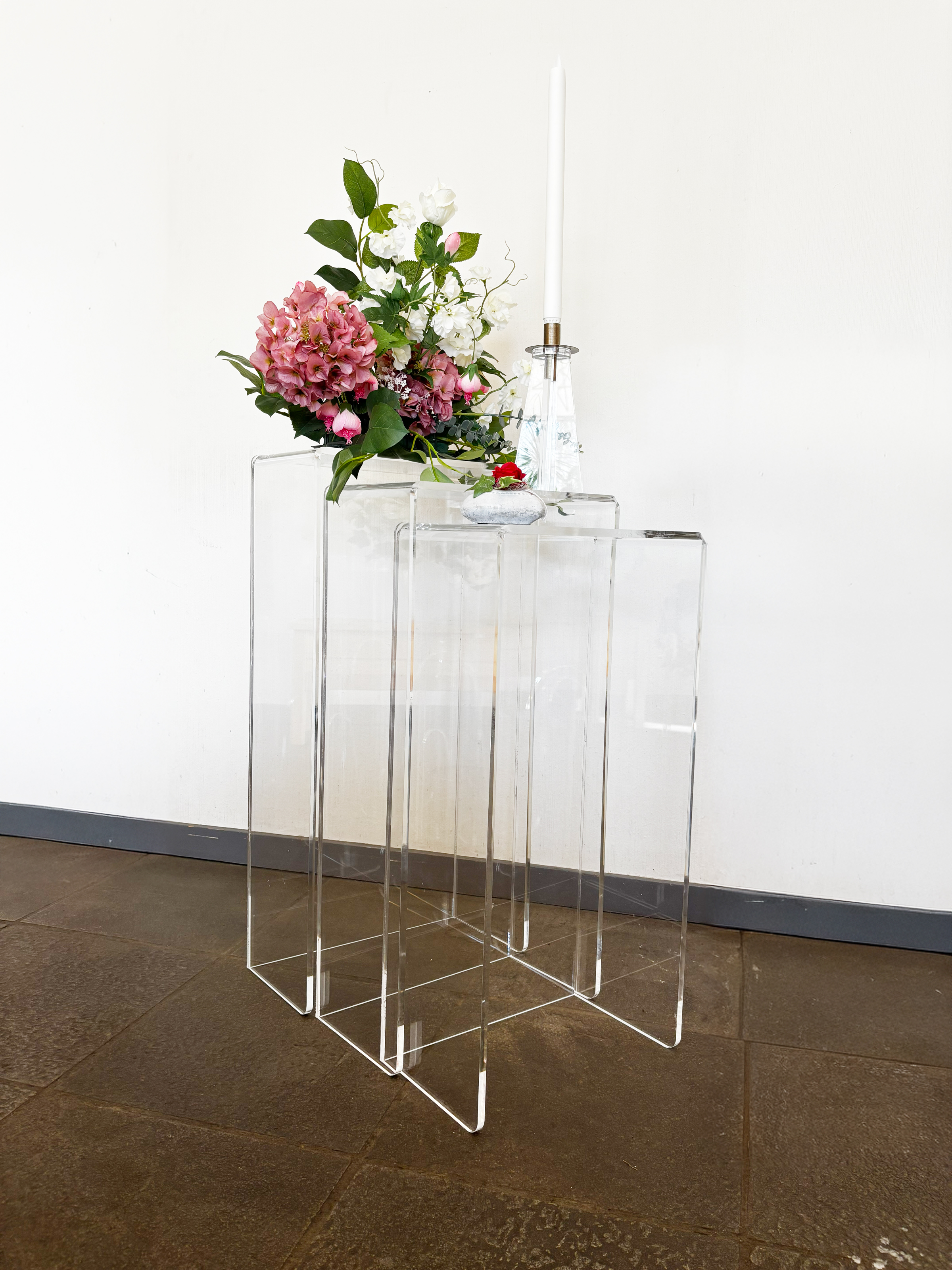 Bordsats plexiglas, 3 bord
