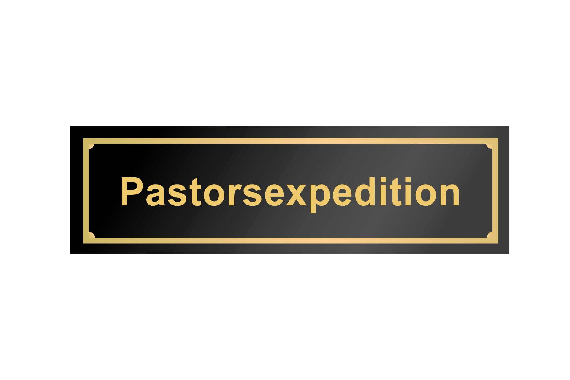 Dörrskylt Pastorsexpedition