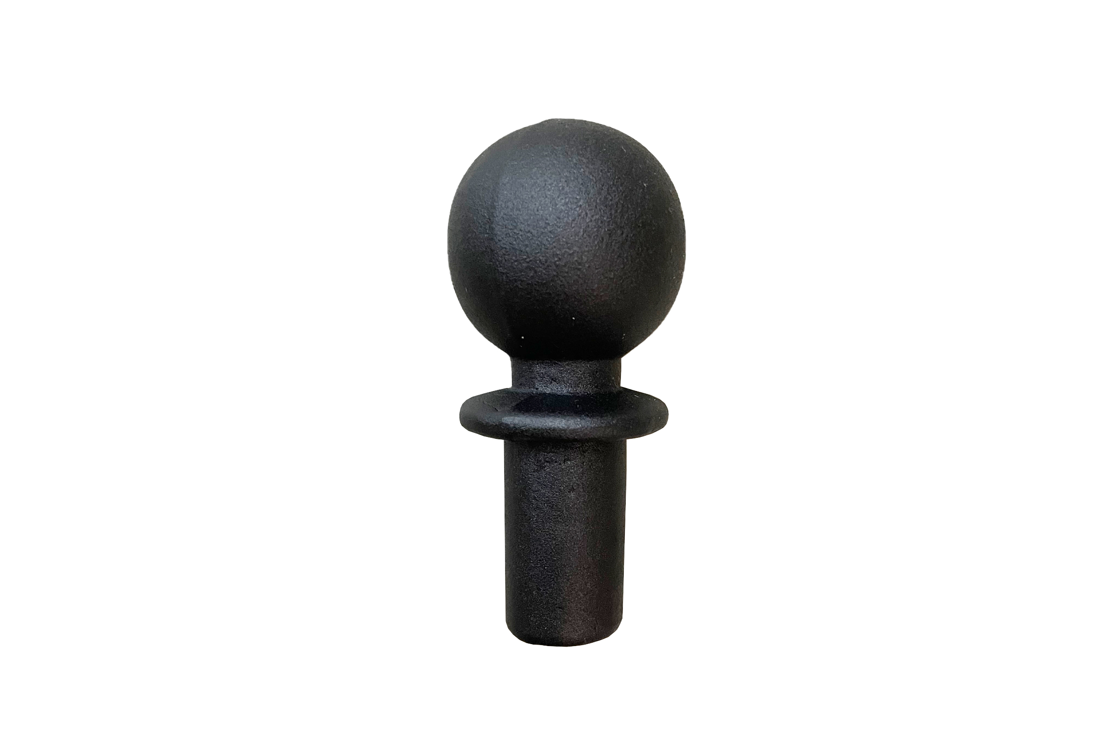 Stolpavslutning (Knopp), Gjuten aluminium, Svart