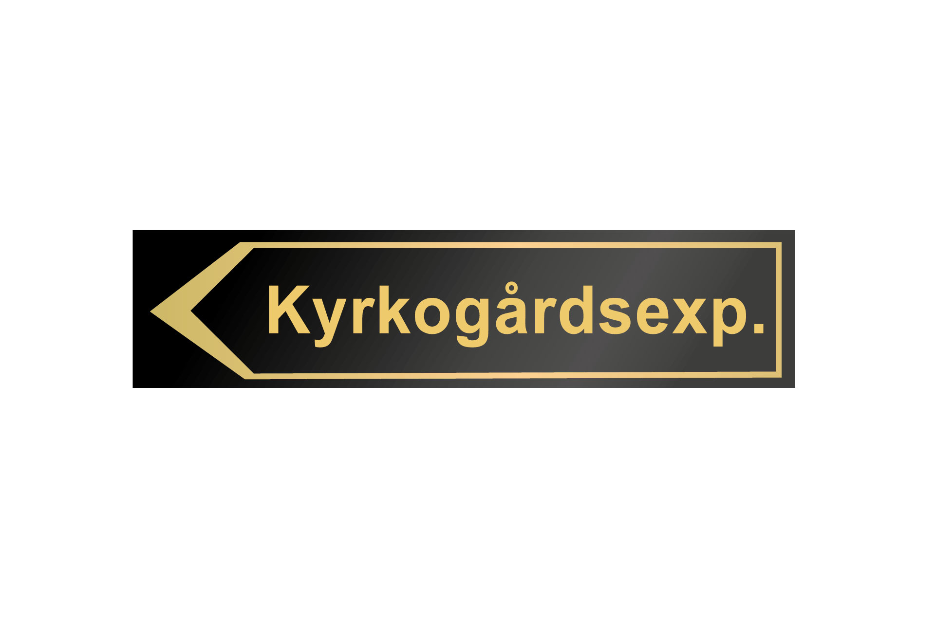 Hänvisningsskylt, Kyrkogårdsexp