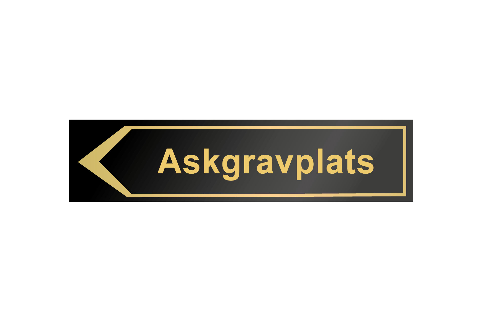 Hänvisningsskylt, Askgravplats