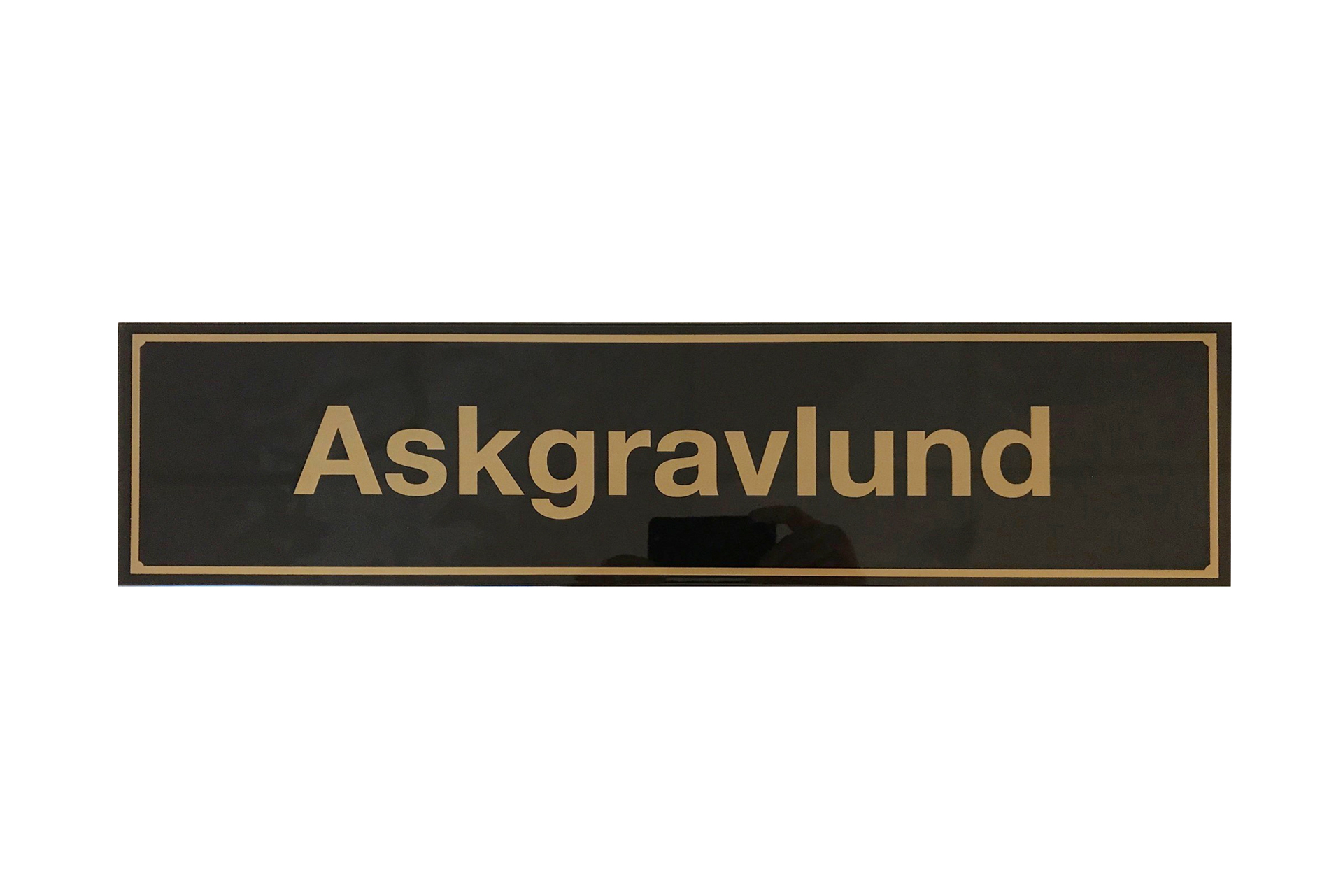 Upplysningsskylt, Askgravlund - 2
