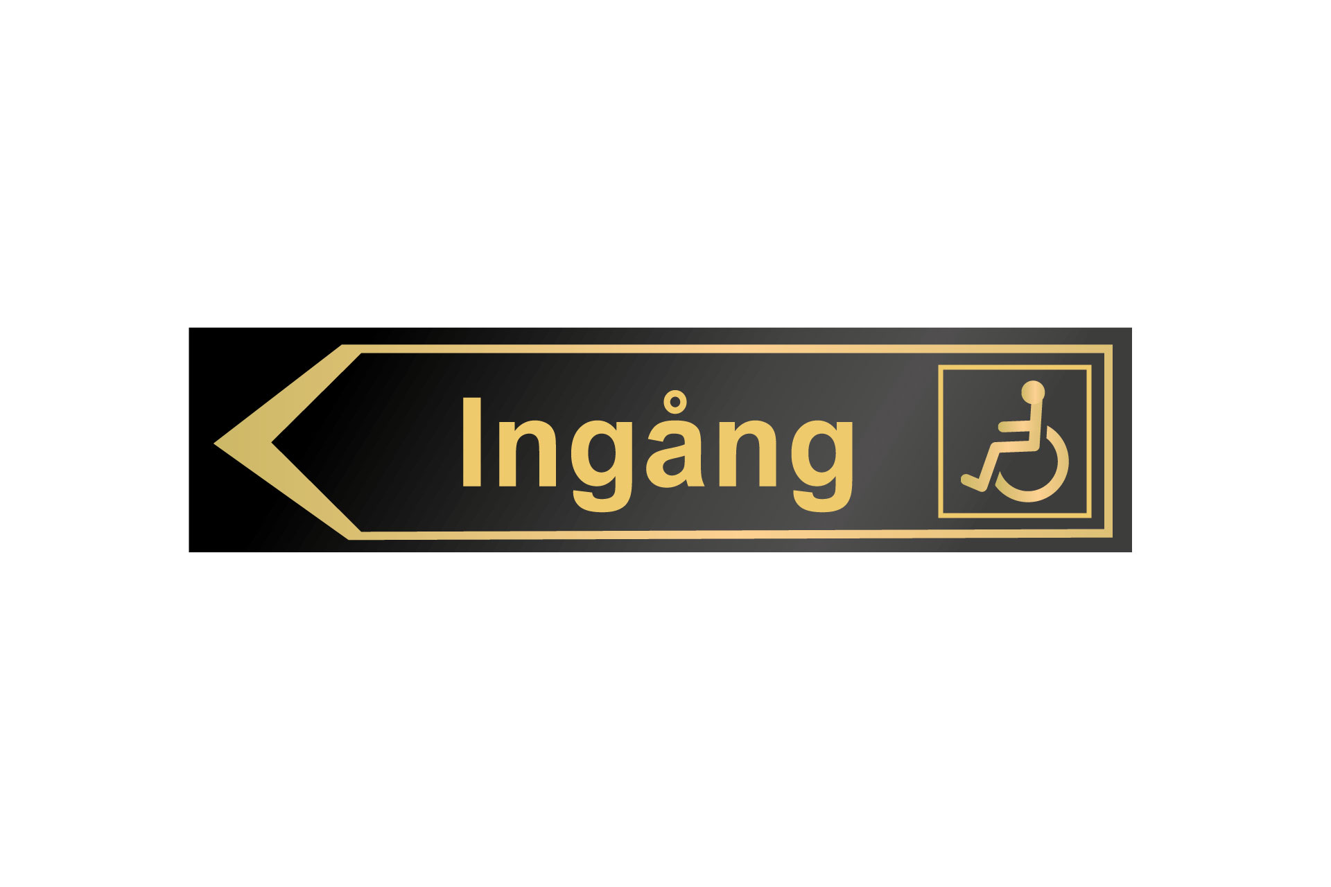 Hänvisningsskylt, Handikappsymbol ingång