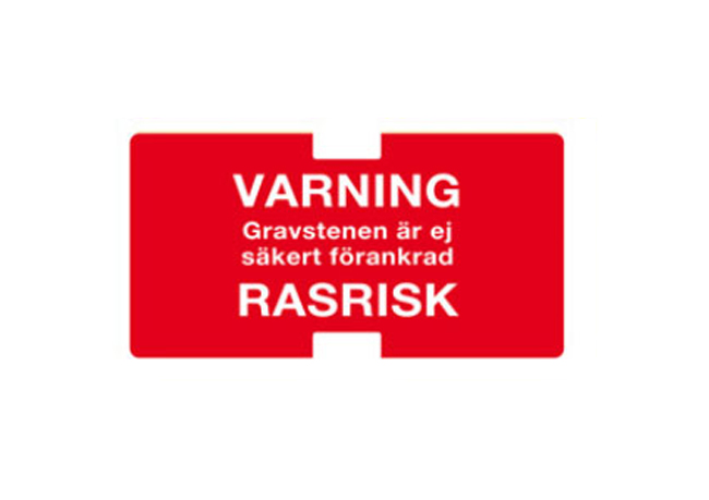 Plastskylt, Varning