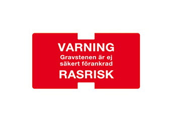 Plastskylt, Varning