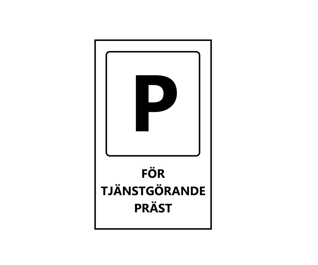 P-skyltar - Tjänstgörande präst
