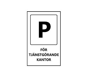 P-skyltar - Tjänstgörande kantor