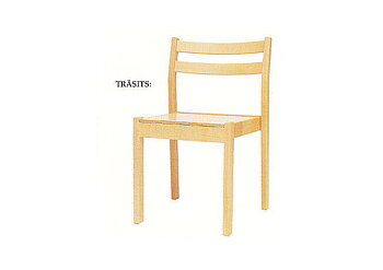 Stol Rolf, stapelbar, träsits